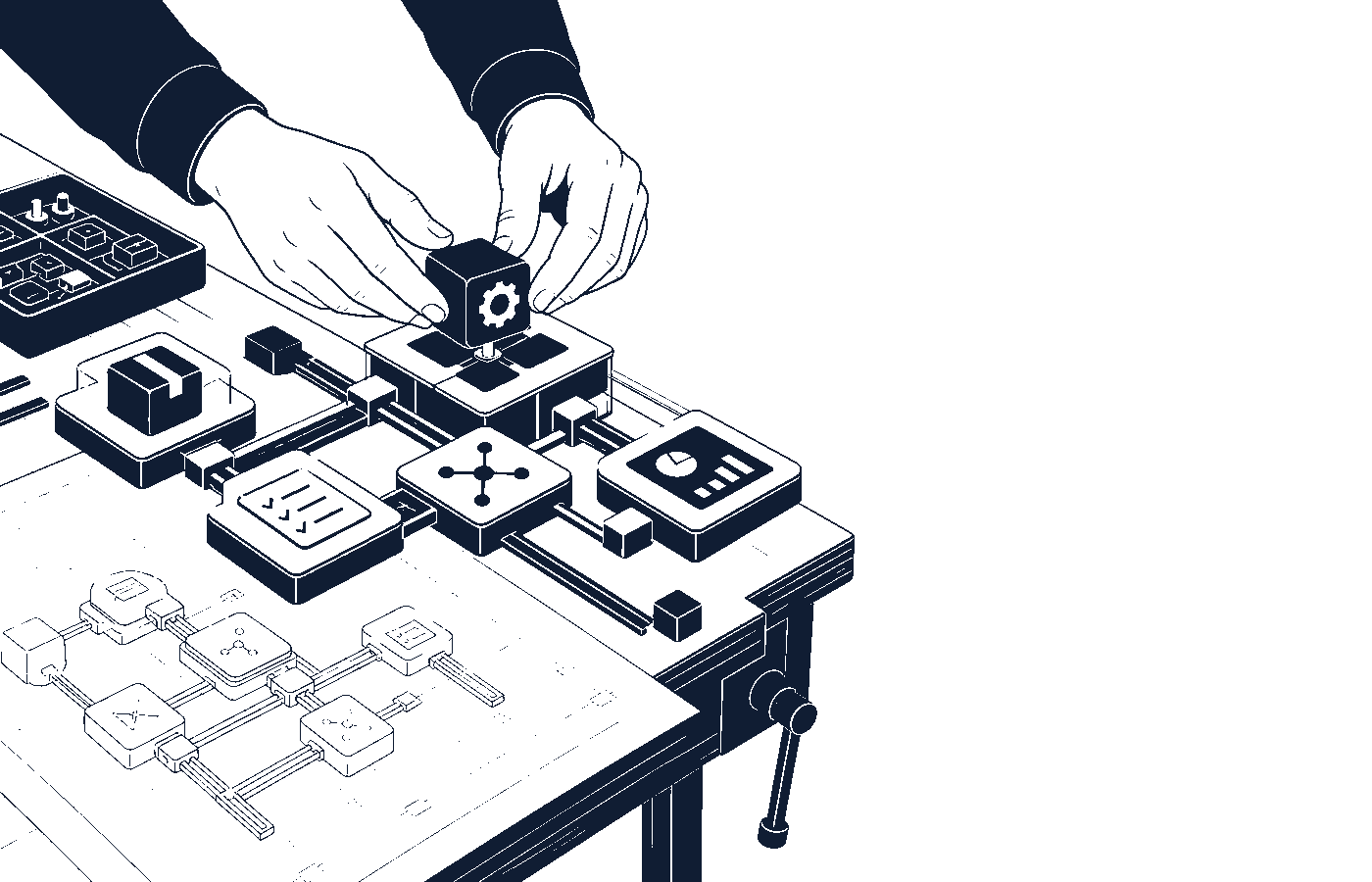 Building AI agents on a workbench rather than depending on them